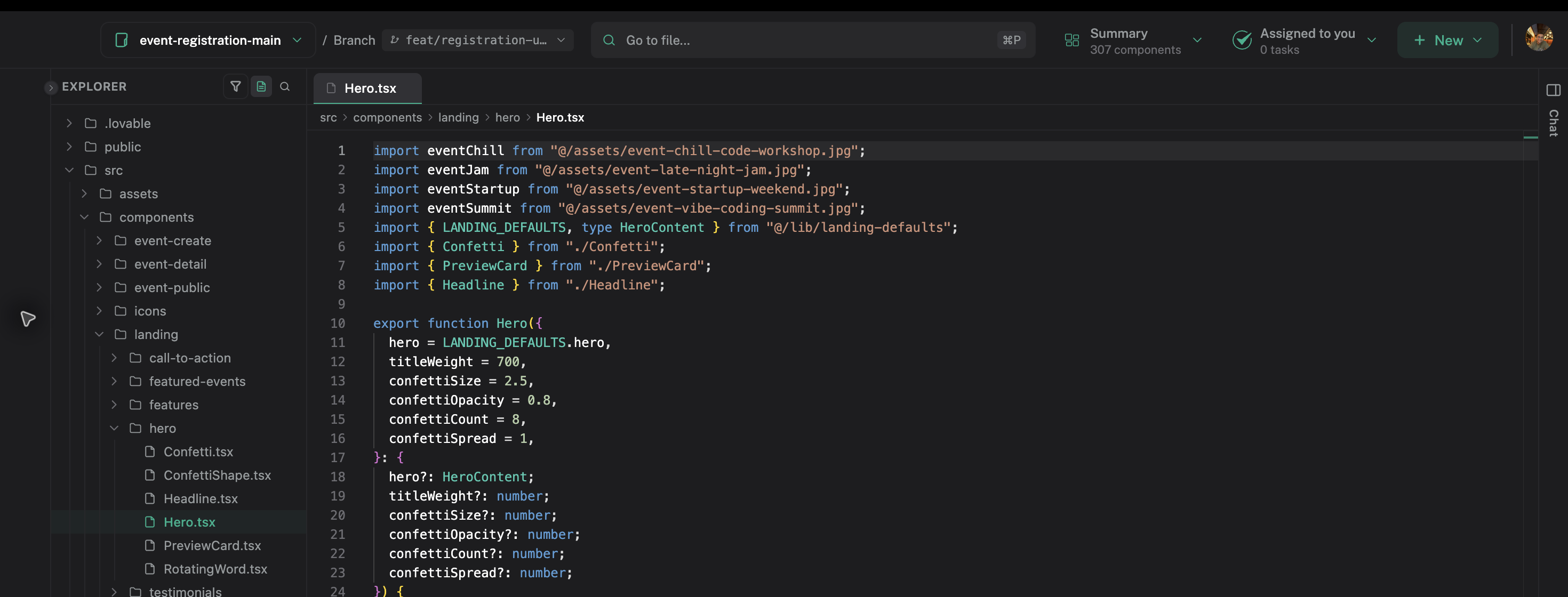 Code View combines a file explorer, editor tabs, project search, and source editor.